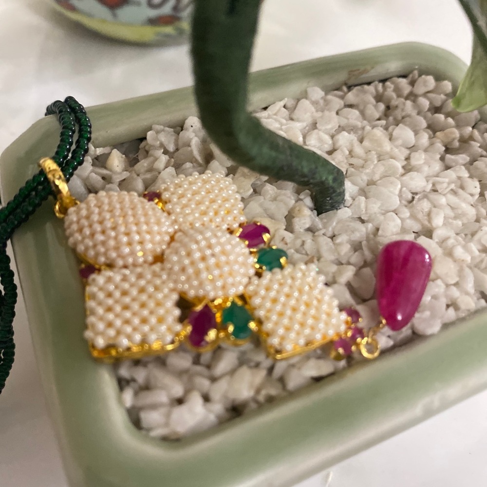 Gorgeous Ruby Studded Necklace - image 2